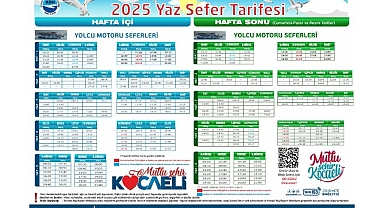 Deniz ulaşımında 110 seferle yaz tarifesi başlıyor