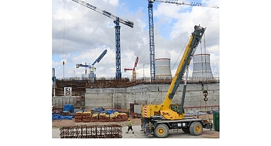 Leningrad NGS-2’nin 4’üncü Güç Ünitesinin Sahasında Güvenlik Binasının Temel Betonlama İşlemi Tamamlandı