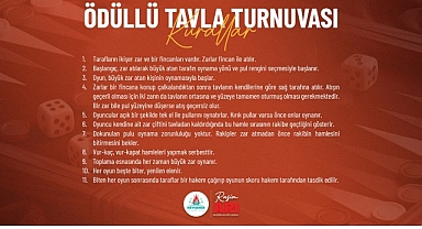 Nevşehir Belediyesi’nden Ödüllü Tavla Turnuvası