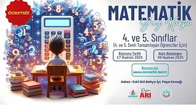 Nevşehir Belediyesi’nden Matematik Yaz Kursu