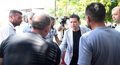 Başkan Erkan Aydın yangın bölgesinde