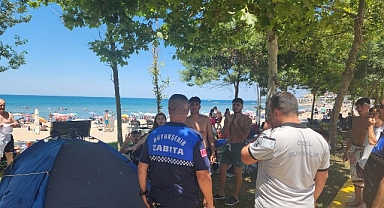 Kandıra sahillerinde çadır denetimi