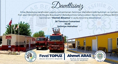 Milas Belediyesi Tarafından Yapımı Tamamlanan Hizmet Binası Törenle Açılıyor