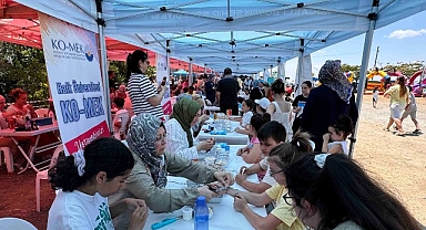 Sahilde şenlik, denizde yarış