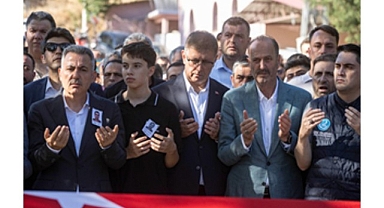 Yangının kahraman şehidi son yolculuğuna uğurlandı