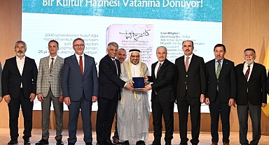 Yurt Dışına Kaçırılan Nadide Yazma Eserlerden “Kitab Şerhu’l-Esma” Yeniden Konya’ya Kazandırıldı
